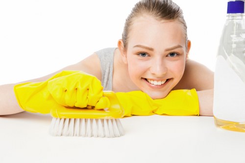 Local cleaner preparing a Kingstonuponthames property for a scheduled visit
